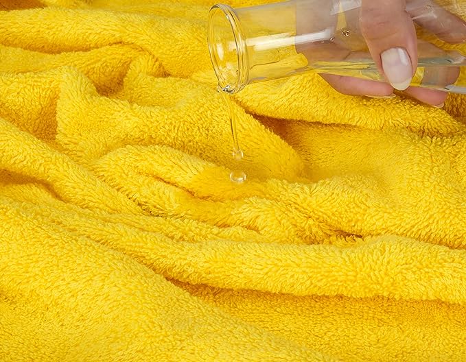 American Soft Linen 35x70 Jumbo Large Bath Towels, 600 GSM 100% Cotton Turkish Bath Sheet, Oversized Luxury Bath Towels for Bathroom Beach and Pool, Yellow