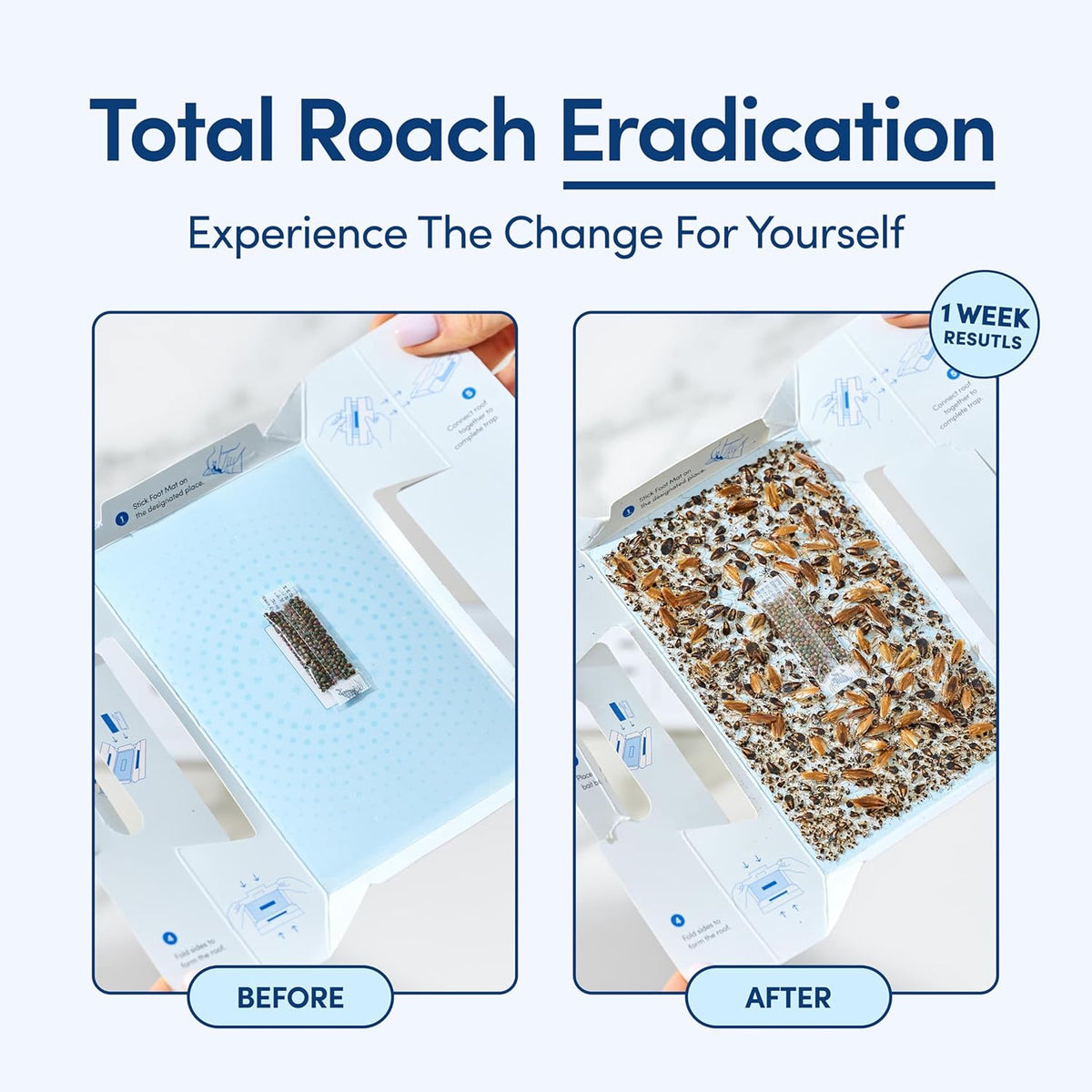 Shieldeck Roach Traps Indoor (12 Pack) - Cockroach Killer Indoor Home, Sticky Glue Cockroach Trap for Roaches, Spider, Cricket, Roach Bait Traps for Car, Inside House, Motels, Glue Traps for Roaches