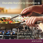 Anolon Advanced Home Hard-Anodized Nonstick Skillets (2 Piece Set- 10.25-Inch & 12.75-Inch, Bronze)