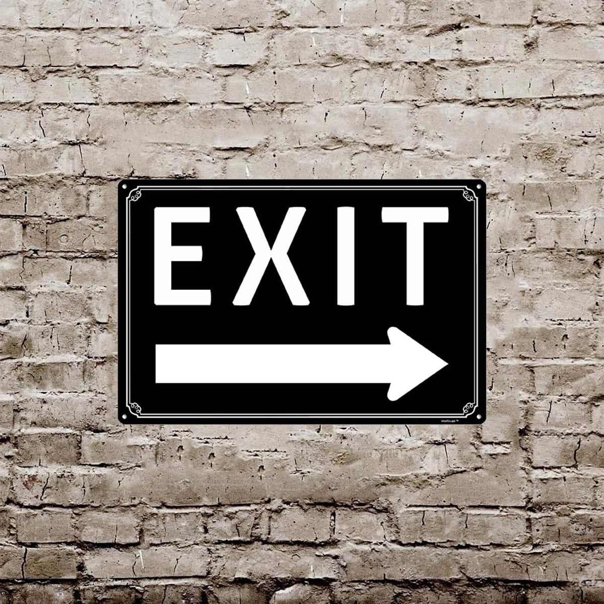 8x12" Exit Sign With Left Arrow - High-Intensity Aluminum Parking Lot Sign, Weatherproof & Fade-Resistant, Ideal for Outdoor & Indoor Use - Curbside Sign(horizontal version)