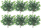 GTIDEA 36PCS Artificial Ficus Leaves Branches Faux Ficus Tree Branches Artificial Greenery Stems Silk Floral Arrangement for Benjamina Tree DIY Wedding Bouquet Summer Wreath Wall Decor (24.04 Inch)