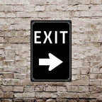 8x12" Exit Sign With Left Arrow - High-Intensity Aluminum Parking Lot Sign, Weatherproof & Fade-Resistant, Ideal for Outdoor & Indoor Use - Curbside Sign