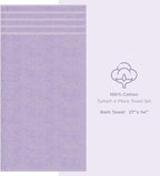 American Soft Linen Luxury 4 Piece Bath Towel Set, 600 GSM 100% Cotton Turkish Bath Towels for Bathroom, 27x54 in Extra Large Bathroom Shower Towels, Lilac