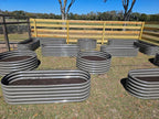A ANLEOLIFE 33-Pack Deep Root Galvanized Raised Garden Beds Outdoor for Planting Vegetables Flowers Herb, Quartz Grey