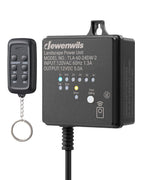 DEWENWILS 60W Low Voltage Landscape Transformer with Remote Control, 120V AC to 12V DC, Dusk to Dawn & Timer, Outdoor Low Voltage Transformer for Spotlight, Garden Light, Pathway Light, FCC Listed