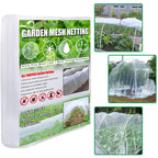 SnugNiture Garden Netting 10x33FT Ultra Fine Mesh Mosquito Netting Plant Covers, White Bird Netting Barrier Greenhouse Row Cover Protect Fruits Flower Vegetables from Birds Deer & Squirrels