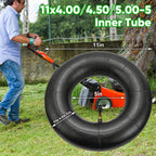 11x4.00-5 11x4.50-5 11x5.00-5 Inner Tubes, 2 Pack Heavy Duty Replacement Tire Inner Tubes with Bent Valve Stem for Wheelbarrows, Lawn Mowers, Hand Trucks, Trailers, Snow blowers, etc
