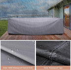 Mrrihand Heavy Duty Patio Furniture Covers, Outdoor Furniture Covers Waterproof Sectional Sofa Set , Patio Table and Chair Set Cover 102"L×74"W×28"H,Grey