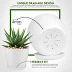 Plant Pots Indoor with Drainage, 5 Pack Multi-Size Planters Set, White