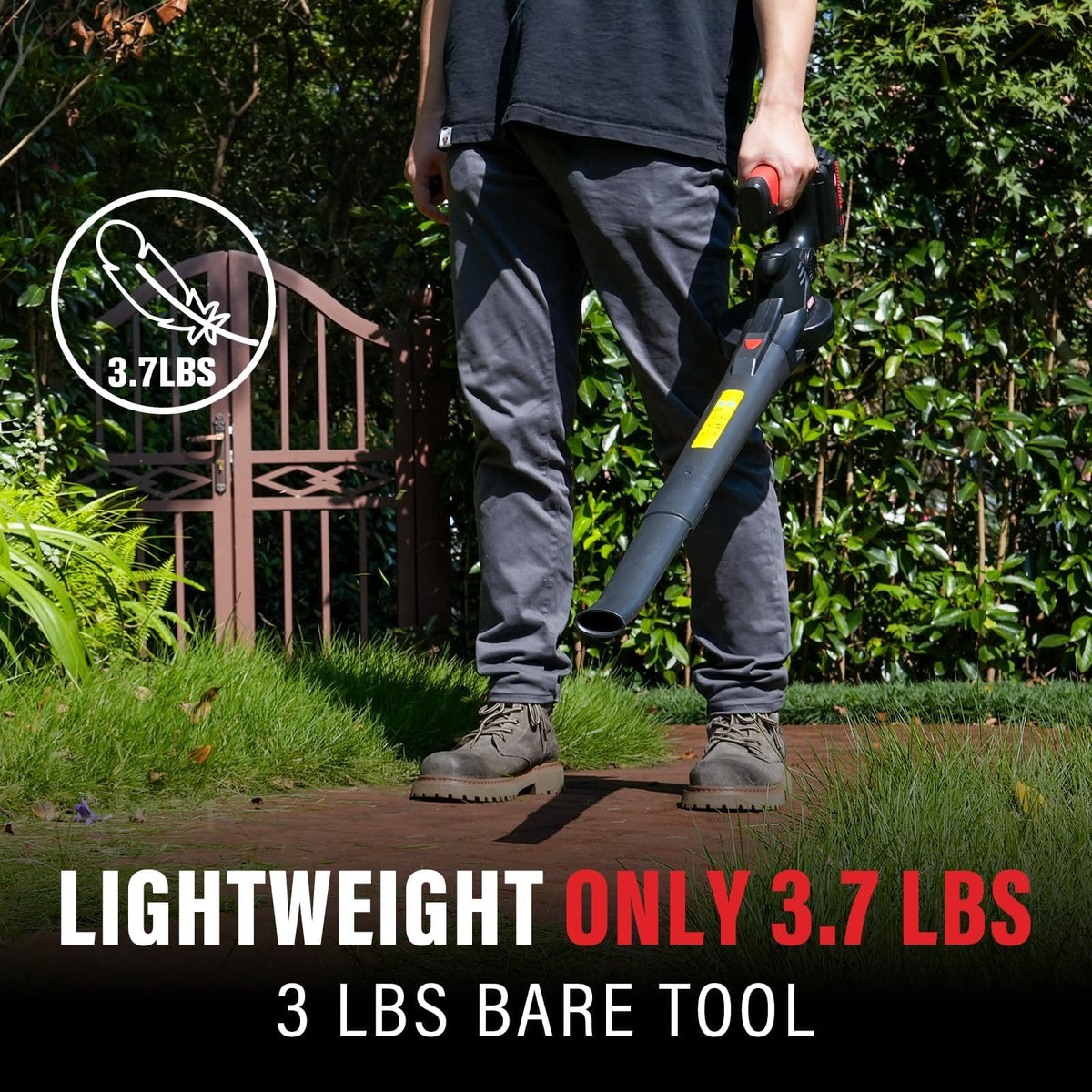 MZK 20V Cordless Leaf Blower, Lightweight Electric Blower