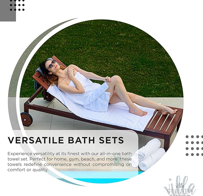 100% Cotton Bath Towel Set of 12-4 Bath Towels, 4 Hand Towels, 4 Wash Cloths, Sustainable, Soft, Highly Absorbent, Combed Cotton 12 Piece Set for Hotels, Spa, Bathroom, Dorm, Black
