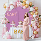 7.2FT Wedding Arch Covers Arch Backdrop Cover Arch Stand Covers Set Arch Cover Spandex Fabric Stretchy Backdrop for Wedding Birthday Party Decoration Baby Shower (Lilac)