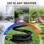 Garden Hose 75 FT, Non-Expanding Lightweight Water Hose with 10 Function Nozzle, Flexible, Kink Free, Wear-Resistant Fabric Leak Proof Garden Hoses for Outdoor, Yard, Lawn, Car, Marine, RV, Pet Bath