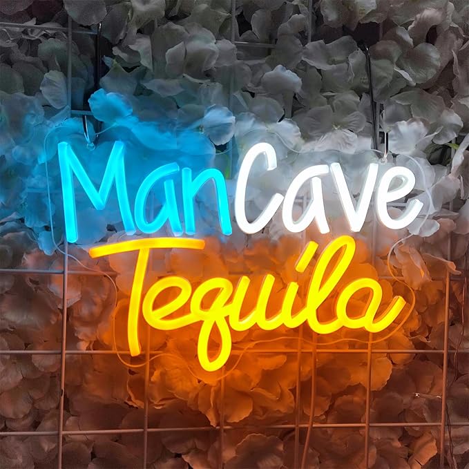 Tequila Neon Signs for Man Cave LED Signs for Man Cave Neon, Bar Sign LED Signs for Room Men Home Beer Bar Bedroom Restaurant Cafe Bistro Club Party Decorations Home Bar Store, 12.5" x 8.2"