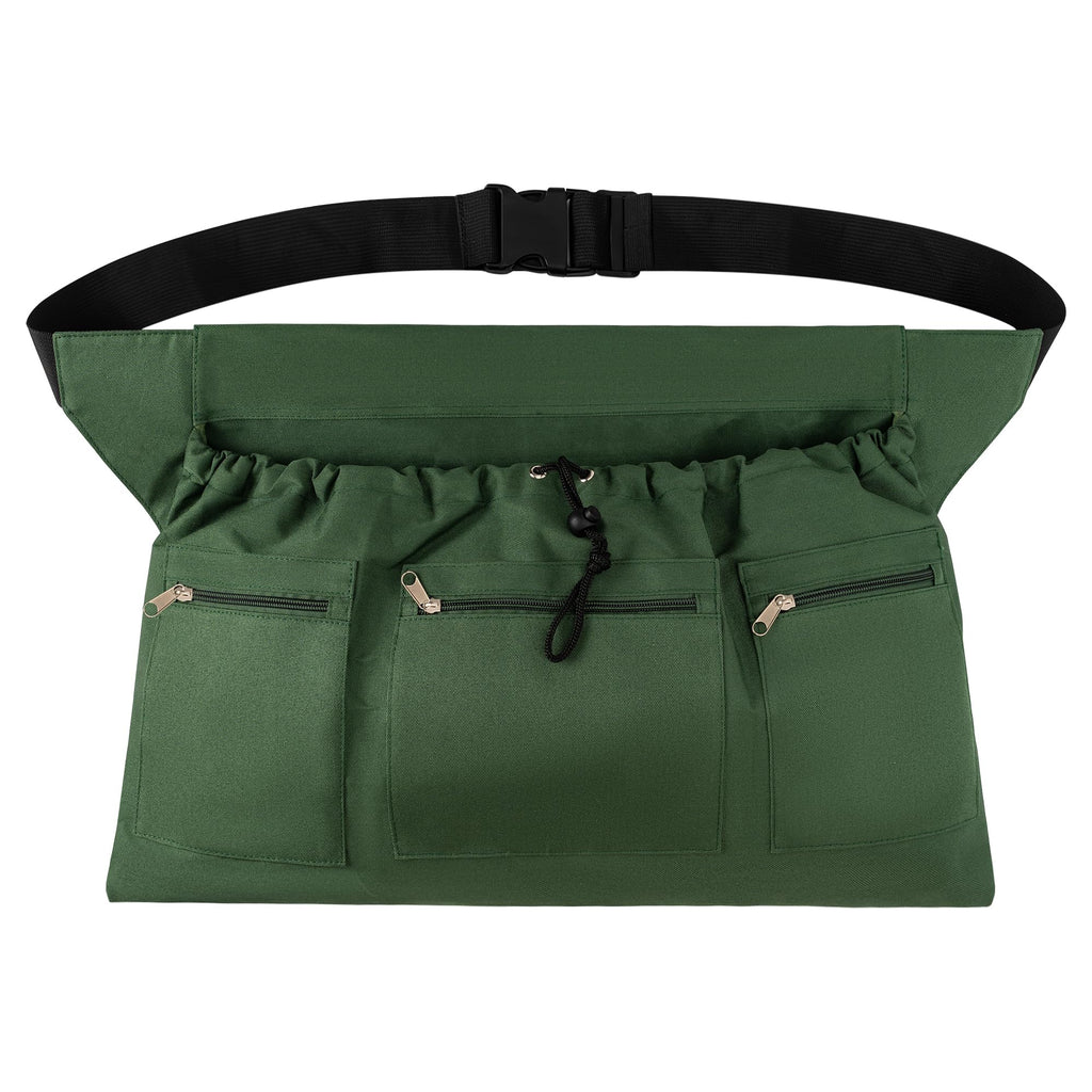 Gardening Apron, Garden Aprons with Pockets & Drawstring Bag, Waterproof 600D Fruit Storage Harvest Picking Apron Pouch for Women & Men