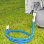 Fevone 5 ft x 5/8" Leader Hose for Hose Reel Connector, 150 PSI Heavy Duty Lead-In Hose with 3/4" Solid Aluminum Fittings