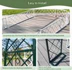 Heavy Duty Garden Arch Trellis, Wide Outdoor Metal Arbor Trellis Arch for Climbing Plants, Sturdy Garden Arbors for Wedding, Ceremony, Party, Lawn Décor Brown 86.6''*15.7''*90.6''