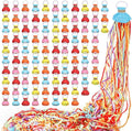No Mess Streamers 100pack, Colorful Confetti Poppers,Hand Throw Party Poppers No Mess for Birthday, Graduation, Wedding Send Off, Engagement Party Favors（Colorful 100Pack）