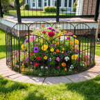 VANCASTLE Decorative Garden Fence Outdoor, 10.5ft (L) x 24in (H), 10 Panels