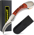 Mushroom Foraging Knife - Folding Knife with Brush and Sheath for Mushroom Lovers