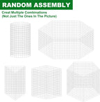 winemana 12 Set Garden Plant Protector Cage, 16x12 in Metal Wire Protectors for Plants, Protection Cages with Stakes & Nylon Ties, Animals Barrier to Keep Rabbit & Chicken Away from Flower Vegetables