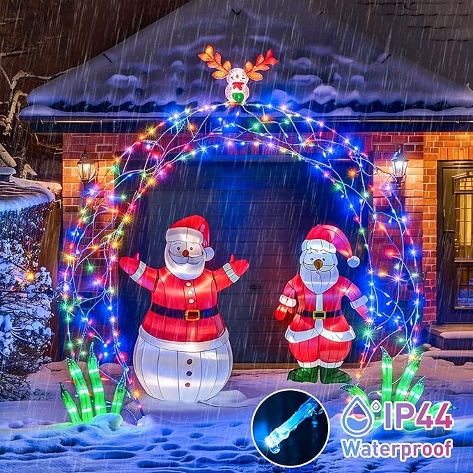 JMEXSUSS 150 LED Multicolor String Lights Indoor Outdoor Waterproof, 59 Ft Connectable Christmas Tree Lights, 8 Modes Plug in Colorful String Lights for Patio, Party, Holiday Decorations
