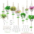 IGaiety Macrame Plant Hangers 7 Pack for Indoor Outdoor Boho Home Decor