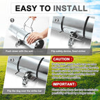 Qualirey Stainless Steel Tube Squirrel Trap Rust Resistant Trap 4.5'' in Diameter with a Setting Tong for Backyards Patios Gardens, Safe and Effective Pest Control Commercial and Residential Use 15''