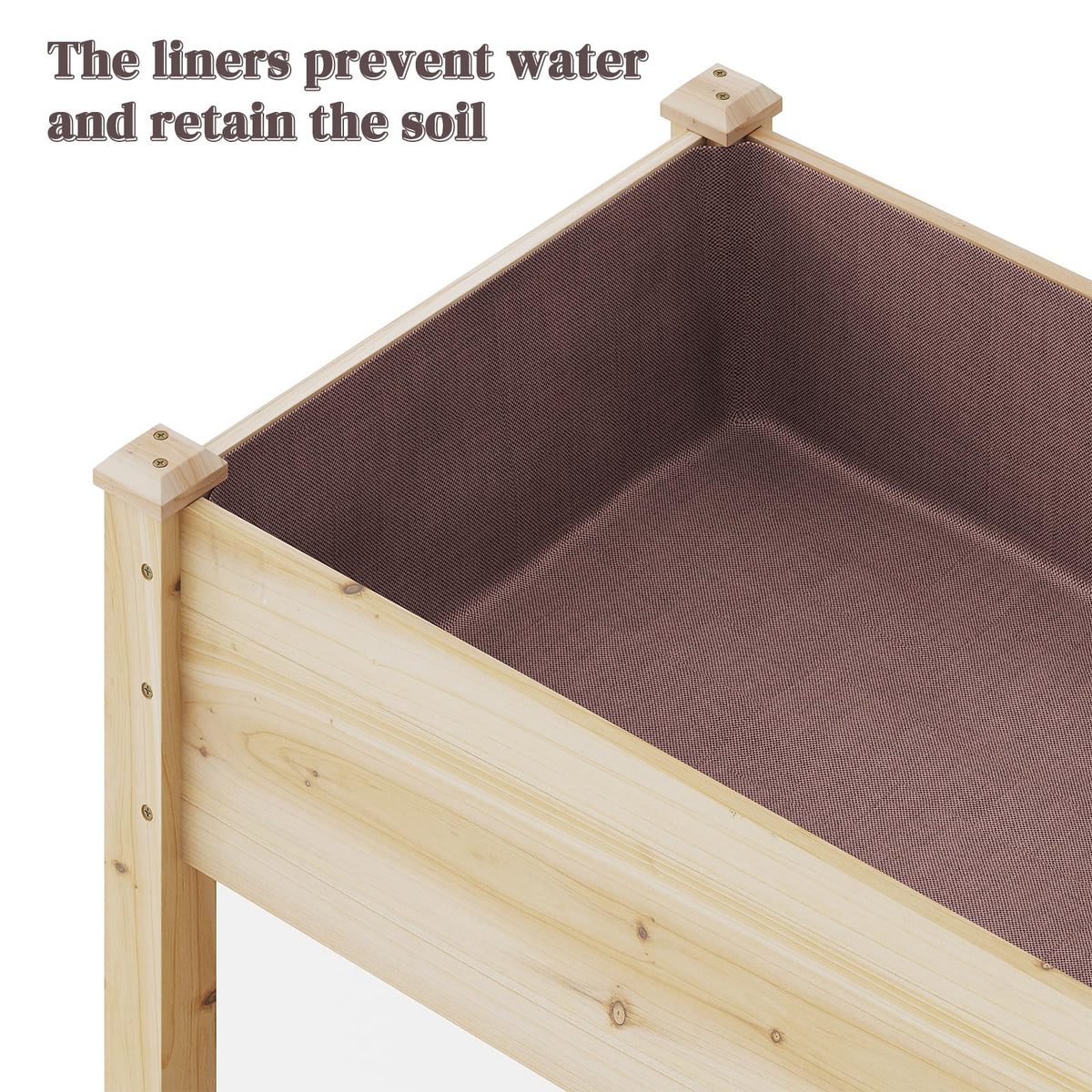 Wooden Planter Elevated Wooden Raised Garden Bed with Legs Planter Box
