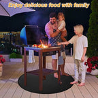 36'' Fire Pit Mat for Solo Stove Bonfire, Round Grill Mats for Outdoor Grill Fireproof Waterproof BBQ Grill Mat for Solo Stove Accessories, Grill Matt for Outdoor Grill Deck Protector