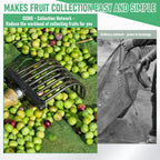 Fruit Collector Harvesting Net - 26.2 x13.1 ft Green Agricultural Harvest Netting for Walnut, Olive, Chestnut, Plum, and Hazelnut - Easy Picking & Reusable Collection Net (8x4m)