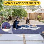 Marine Carpet,5 FT x 20 FT Deep Blue Indoor Outdoor Rug 0.2" Thick Boat Carpeting with Water-Proof TPE Backing, Non-Slip Outdoor Marine Carpet Roll for Home, Patio, Porch, Deck