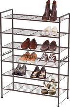 SIMPLE HOUSEWARE 3-Tier Stackable Shoes Rack Storage Shelf, Bronze