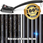 GRILLART Grill Brush Bristle Free, SteamWizards [Ultra Safe & Efficient] Grill Cleaner Brush with 1 Replacement Head, for Cast Iron and Stainless Steel Grates, BBQ Grill Brush for Outdoor Grill