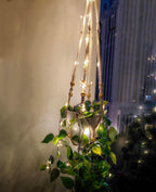 2 Packs Fake Hanging Plant with Pots for Home Decor Artificial Hanging Basket Plants Macrame Plant Hanger with Faux Vines Greenery for Bedroom Bathroom Room Wall Boho Decor Indoor Outdoor