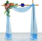 MDS Halloween Chiffon Draping Fabric - 2 Panel, 30" Wide x 20ft Long - Sheer Spooky Arbor & Canopy Drapery for Haunted House Backdrops, Party Ceilings, DIY Costumes & Themed Events - Turquoise