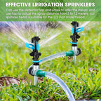 12 Pack Lawn Sprinklers for Yard Bulk Heavy Duty Water Sprinkler Head Adjustable 360 Degree Rotating Water Sprinklers Above Ground for Lawn Garden Flower Grass Irrigation Playtime
