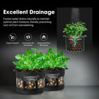 VIVOSUN 5-Pack 10 Gallon Potato Grow Bags, Thick Fabric Pots with 360 Visibility & Harvest Window, Black