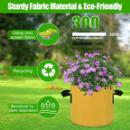 6-Pack Fabric Grow Bags 10 Gallon – Colorful 300G Thickened Nonwoven Planter Pots with Sturdy Handles, Breathable Garden Bags for Vegetables, Potato, Flowers