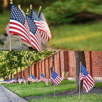 200pcs Small American Flags on Stick, Handheld 4 x 6 Inchs Mini American Flags with Kid-Safe Golden Spear Top, US Flags for 4th of July Decorations Outdoor, Independence Day Decorations