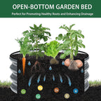 Gartist 2 Pcs 2x2X1 ft Metal Galvanized Round Raised Garden Bed Kit Outdoor, Cream White Planter Garden Bed, Raised Box for Vegetables, Fruits, Flowers & Herbs