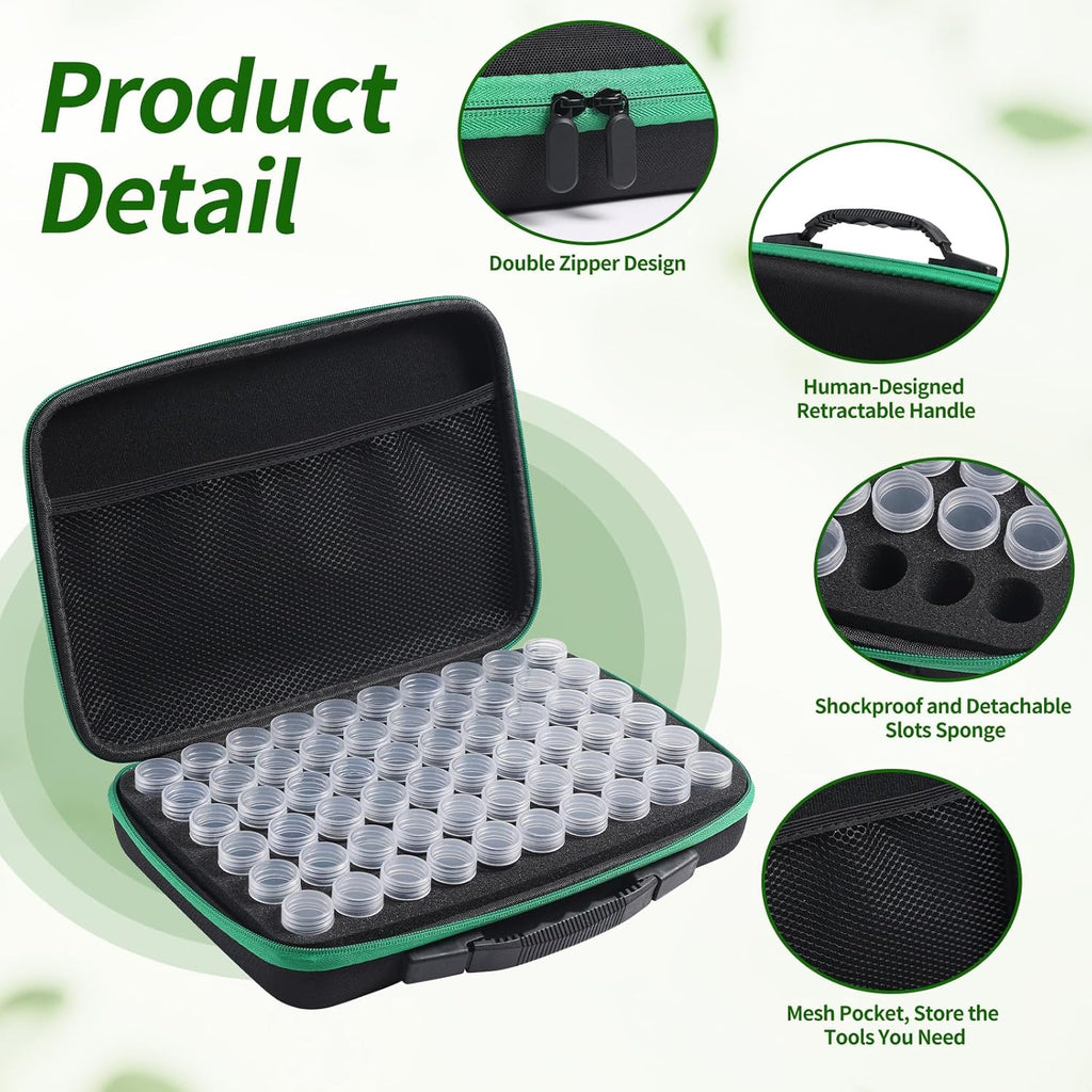 Seed Storage Box, Portable Seed Saving Box, Sturdy Seed Organizer Kit Seed Envelopes Funnel Label, Seed Container for Flower Plants Vegetable Seed, M-60 Slots