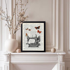 Poster Master Dictionary Art Poster - Sewing Machine Print - Sewing Art - Butterfly Art - Gift for Men, Women & Dressmaker - Chic Decor for Living Room, Bedroom or Office, 8x10 Black Framed