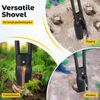 Post Hole Digger Tool, Heavy Duty Post Hole Digger with 55 Inch Handle, Dual Sharp Blades for Soil Plugging, Digging, Cultivating, Weeding, Manual Post Hole Digging Tool Garden Shovel, Black
