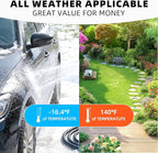 Short Garden Hose 3FT: Water Hose Lightweight with Double Copper Fittings - Flexible Swivel Leak-Free Quick Connections 5/8" - Hybrid Rubber Portable Hose for Garden Watering Car Pet Cleaning