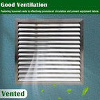 Heat Dissipation Louvered Vent Wall Gable Vents 304 Stainless Steel, Weather-Resistant Air Grille for Shed Barn Generator Box(14x22in/35x55cm)