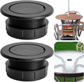 DECOHS 2 Pcs 2 Inch Parasol Umbrella Hole Ring Plug and Cap Set, Thicker Patio Table Hole Cover Insert, Deck Table Umbrella Holes Plug Replacement Parts for Outdoor Patio Table Garden Yard