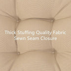 QILLOWAY Outdoor Chair Cushion for Patio Furniture, Waterproof Patio Cushions Set of 4 with Ties, Fade Resistant Replacement Pads for Outdoor Rocking Chairs,Beige,Sand,Camel