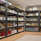 REIBII 72" H Garage Shelving 5 Tier Garage Storage Shelves 2000LBS Metal Storage Shelves Heavy Duty Shelving Storage Shelving Unit for Warehouse Pantry Basement Craft 72''*35.5''*11.8'' 2 Pack