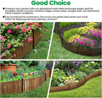 Corrugated Metal Garden Edging, Sturdy Tall Landscape Edging Borders, Perfect DIY for Flower Beds, Lawn and Pathway,Tree Surrounds,Paver Edges (Pre-Rusted, 10"×20FT)